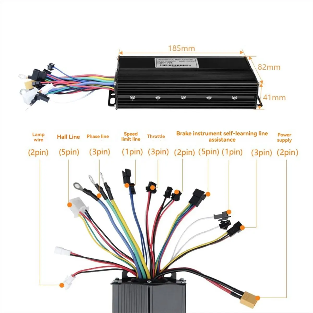 

(ABYM) M5 Color Screen Electric Bike Display Meter 35A 36V/48V/52V Sine Wave Controller Kit for Scooter E-Bike Modification