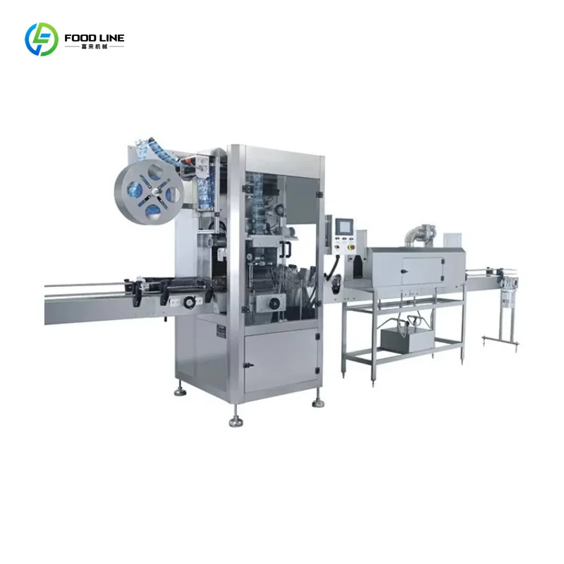 Customized Factory Direct Industrial Labeling Machine Wine Bottle Mechanical Sleeve Labeler with Shrink Tunnel Function