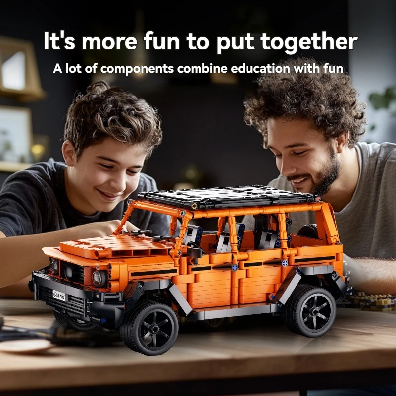 2026 NEUER Technischer Supersportwagen Geländefahrzeug Baukasten Kreatives DIY Desktop-Modell Geburtstagsgeschenke für Kinder 1000 Teile