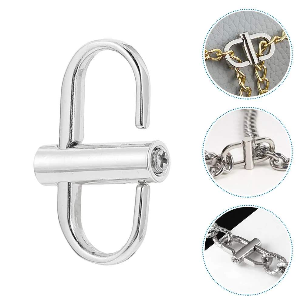 

6Pcs Chain Shortener for Bag Strap Adjustment Buckles Adjustable DIY Metal Buckle Compact Portable Bag Chain Shortening Clip