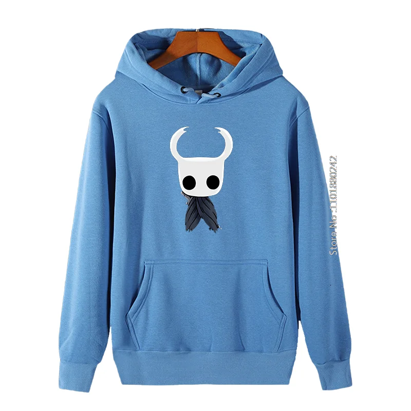 Dark Ghost Knight Pullovers Hollow Knight Funny Game Retro Graphic Hooded Sweatshirts Thick Sweater Hoodie Men's Winter Clothes