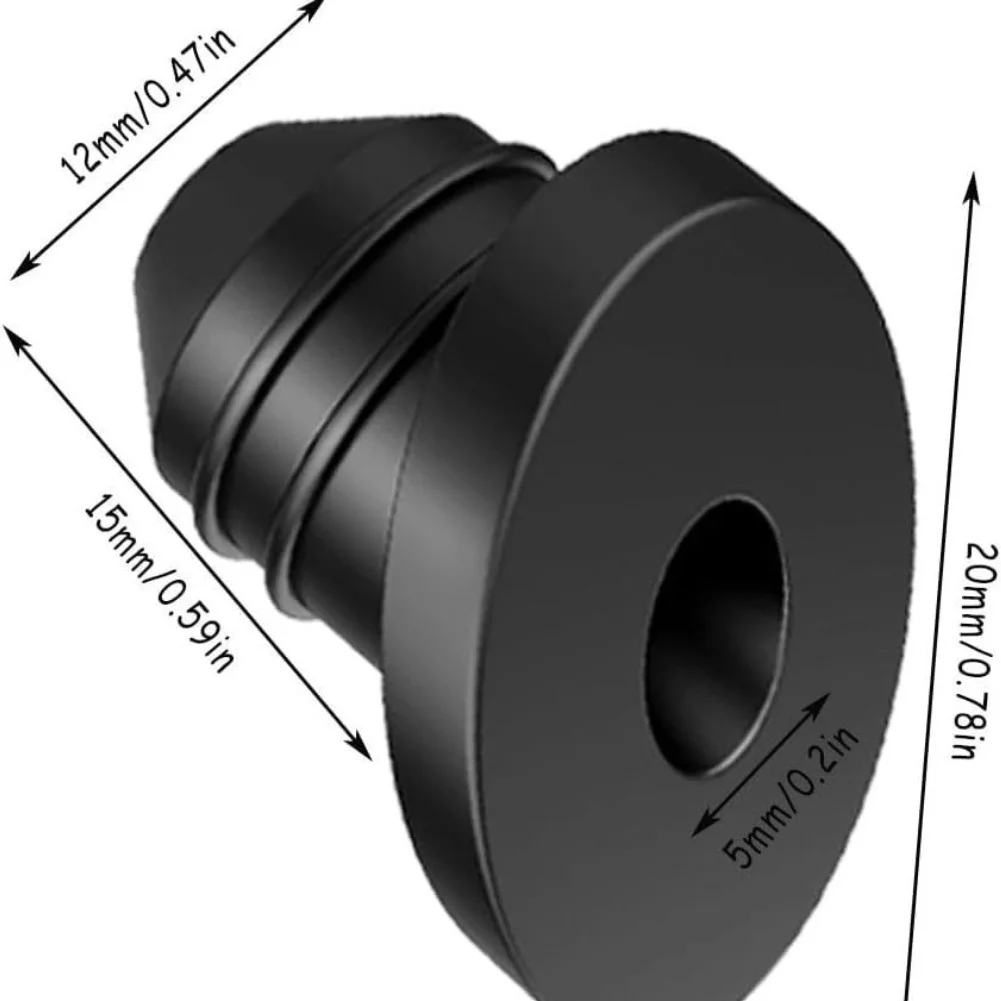 45°Black Cable Railing Rubber Grommets Protector Sleeve For 1/8, 5/32, And 3/16 Stainless Steel Cables Cable Railing Grommets