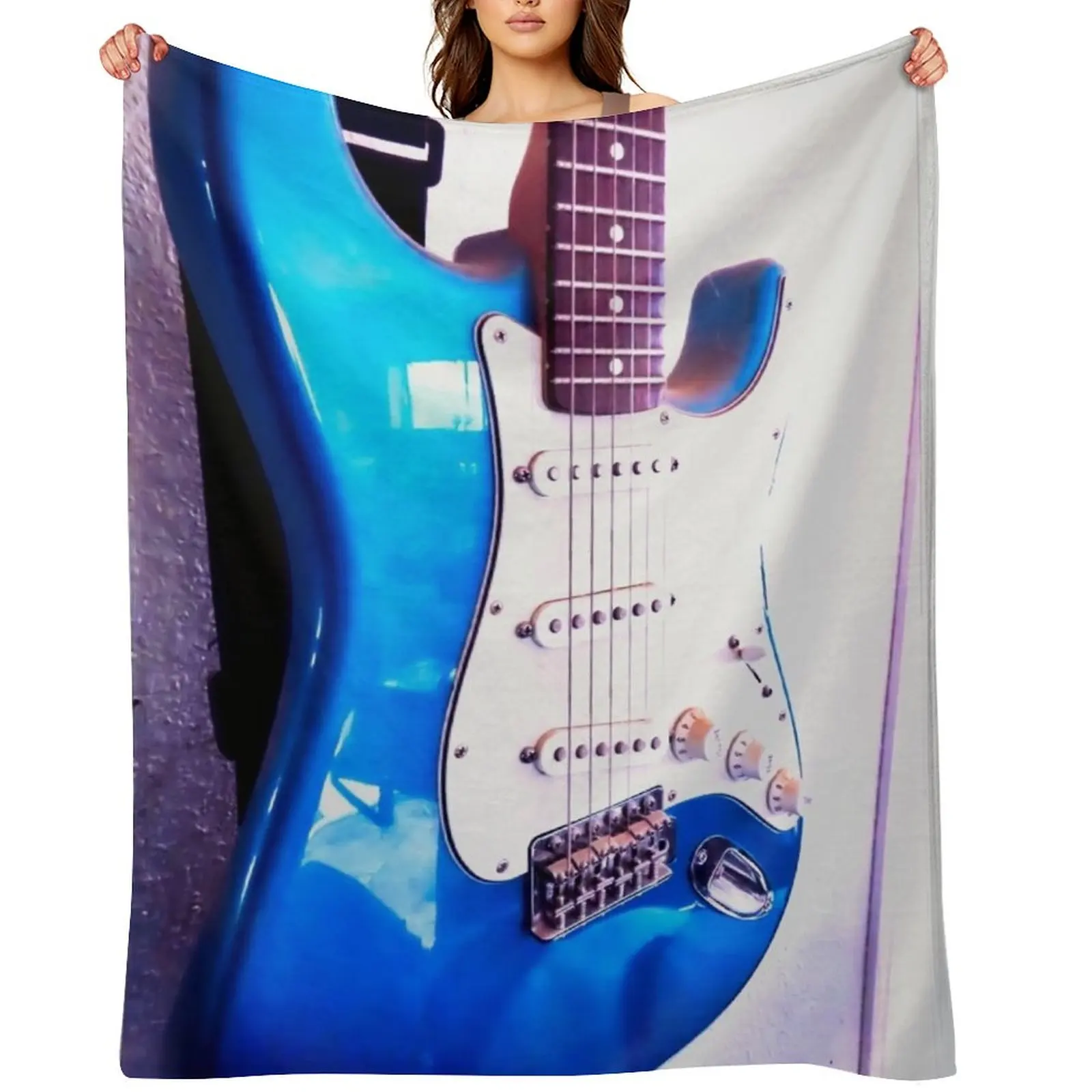 

My Blue Strat Throw Blanket Multi-Purpose Custom cosplay anime funny gift Blankets