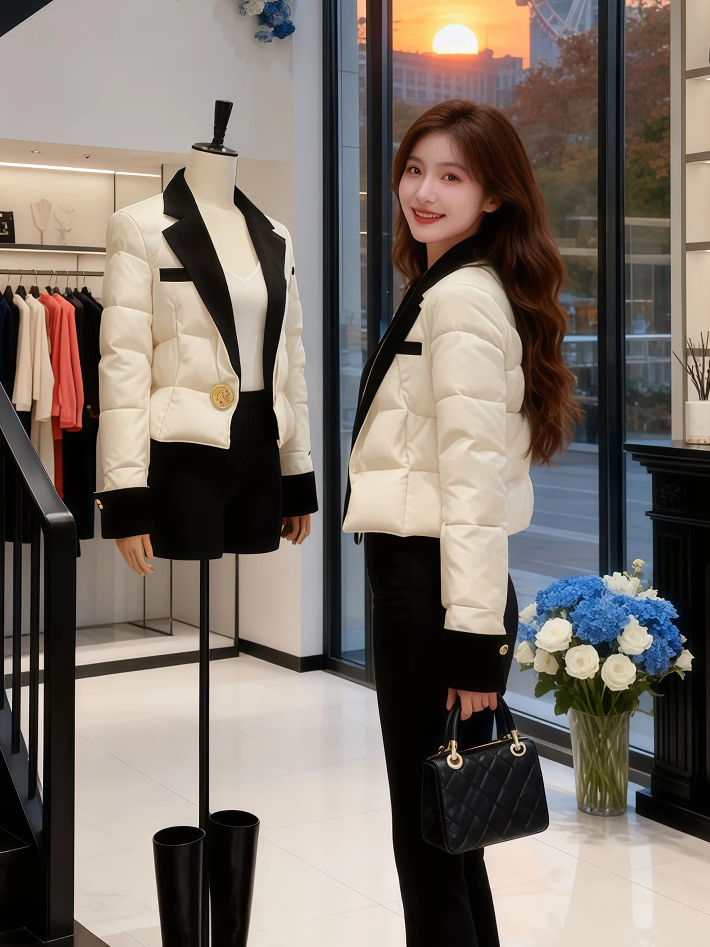 

Теплая хлопковая куртка с отложным воротником, утепленная хлопковая куртка для женщин, зимняя, больших размеров, модная, высококачественная, хлопковая верхняя одежда.