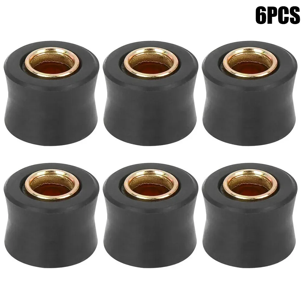 

6pcs Motorbike Rear Shock Absorber Cushion 10mm Universal Rubber Ring Bushing Black High Quality Motorcycle Shocks Parts
