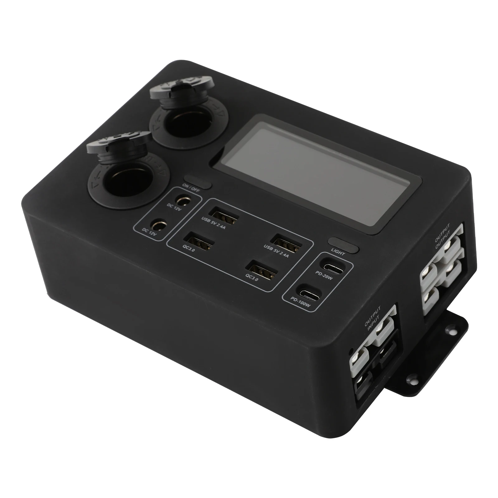 Power Box with USB DC12V PD Outlets RV Mini Power Distribution Box Multifunctional