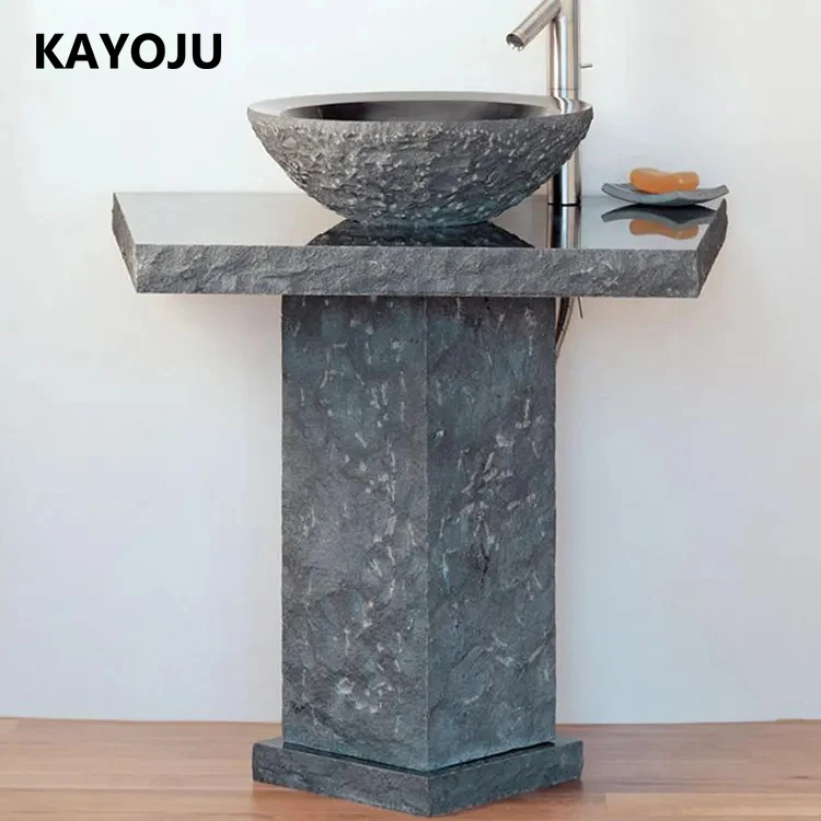 Custom Standing Artificial Basin Bathroom Sink Quartz Vanity Sink Modern Design Marble  Pedestal Bathroom Sink