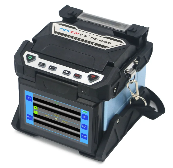 TEKCN TC-600 6 motors core alignment Ftth Fttx backbone Optical fiber Fusion Splicer Backbone Fiber Splicing Machine