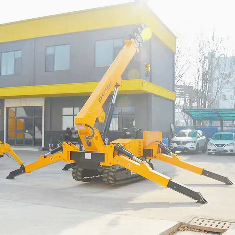 

High Quality 1.5T Mini Spider Crane Diesel Crawler Telescopic Hoist Small Spider Lift for Glass Curtain Wall Installation