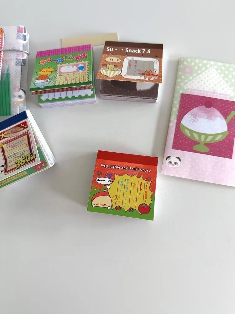 50 hojas de notas autoadhesivas antiguas de estilo japonés, pegatinas para mensajes, notas Kawaii para álbum de recortes, suministros de papelería