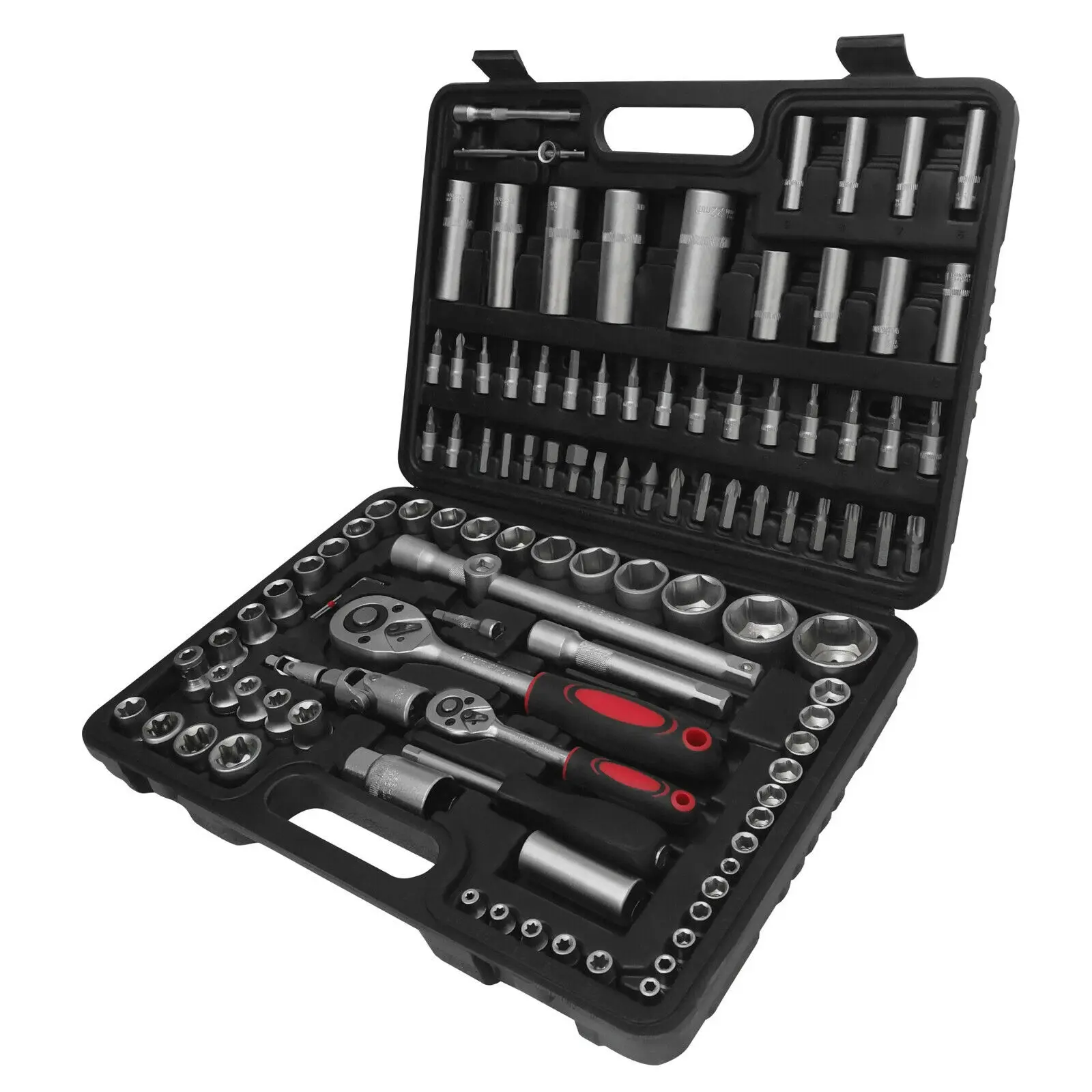 Juego de herramientas Kraftmann de 108 piezas - Cromo-Vanadio, Estuche de carracas y vasos. Herramientas.
