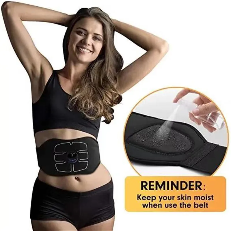 

Explosive tummy tuck with EMS pulse abdominal massage belt with abs sticker abs and abs massage belt