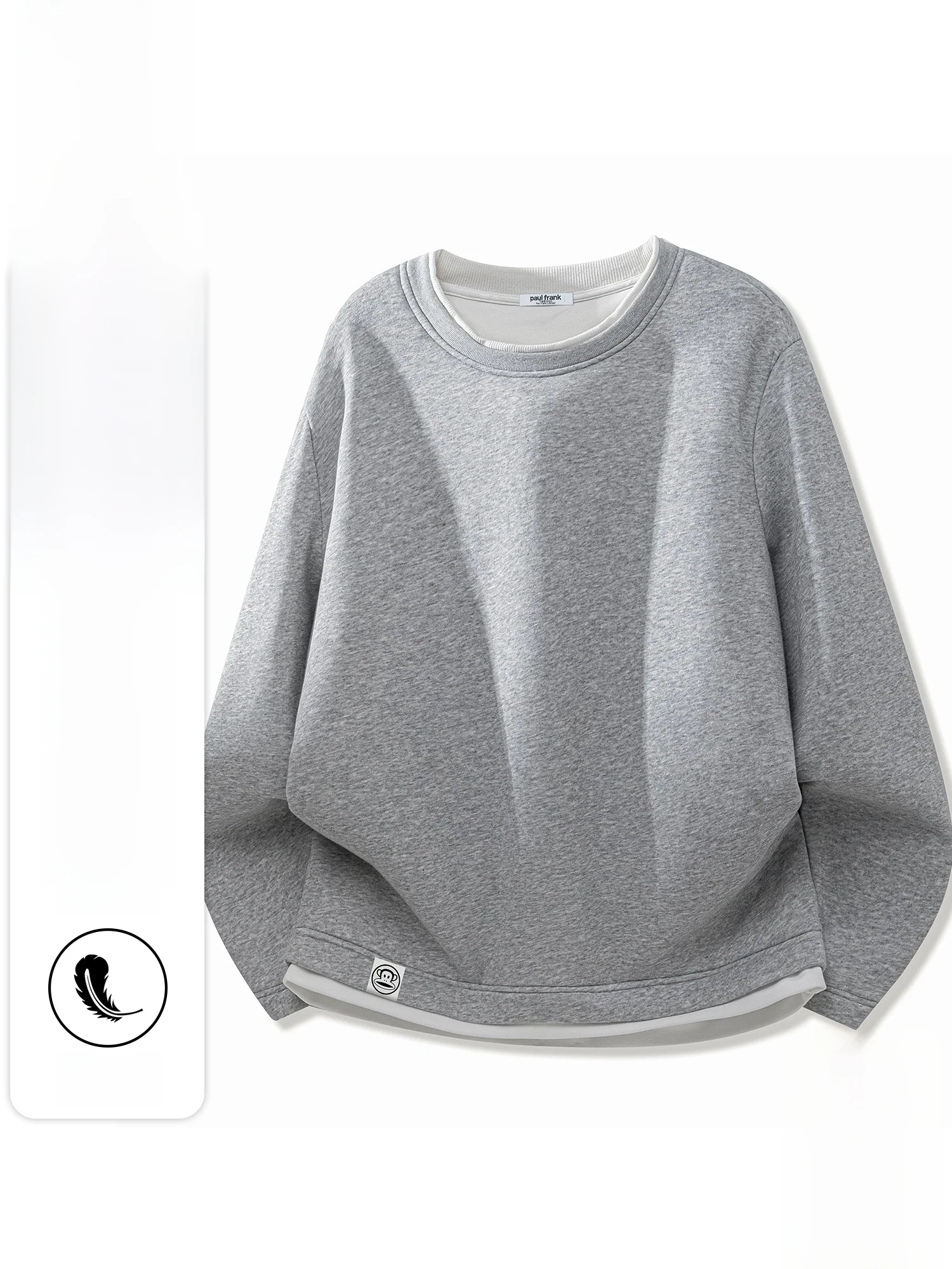 

Толстовка Paul Frank M с круглым вырезом, на гусином пуху, зимняя, теплая, повседневная, модная, удобная, молодежная, в стиле фэшн