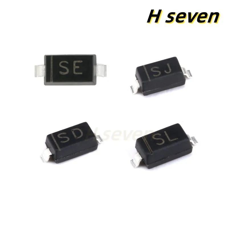 Diode Schottky SMD, B0530W SE B5819W SL B5817W SJ B0520LW SD SOD-123, 50 pièces