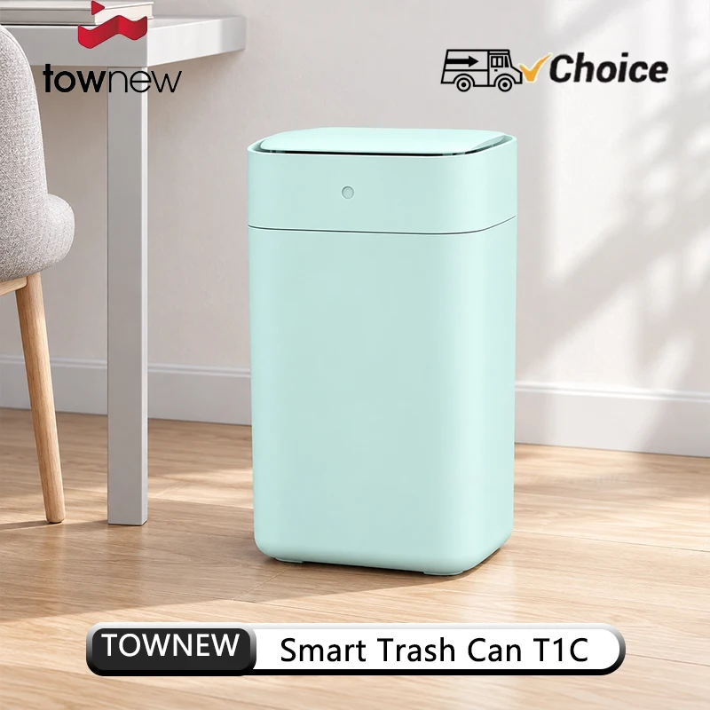 TOWNEW T1C 15.5L Automatic Trash Can with Self-Sealing and Bag Replacement, Infrared Sensor Touchless Lid for Home and Kitchen