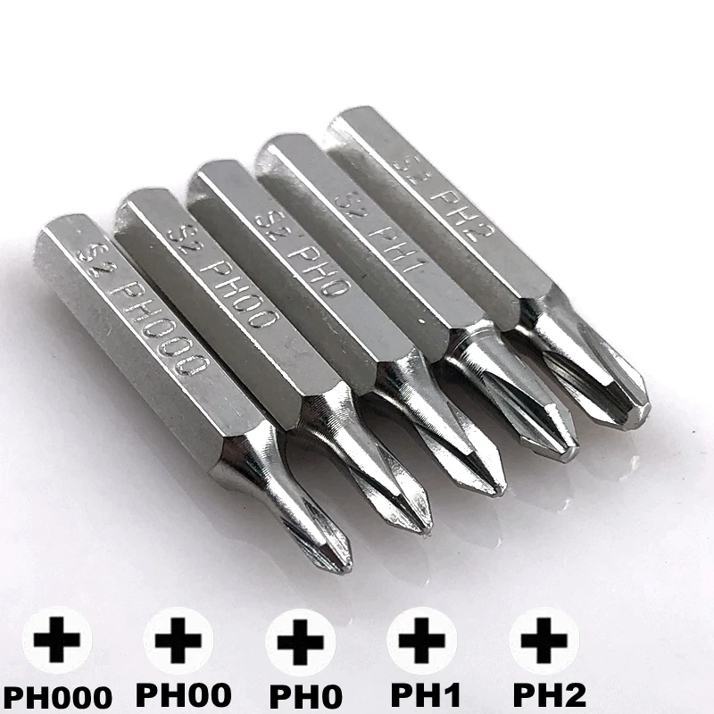 5pcs phillips PH000 PH00 PH0 PH1/2 Screwdriver Bits set H4×28mm 4mm 3/25 inch iphone call phone Repairing hand tools key