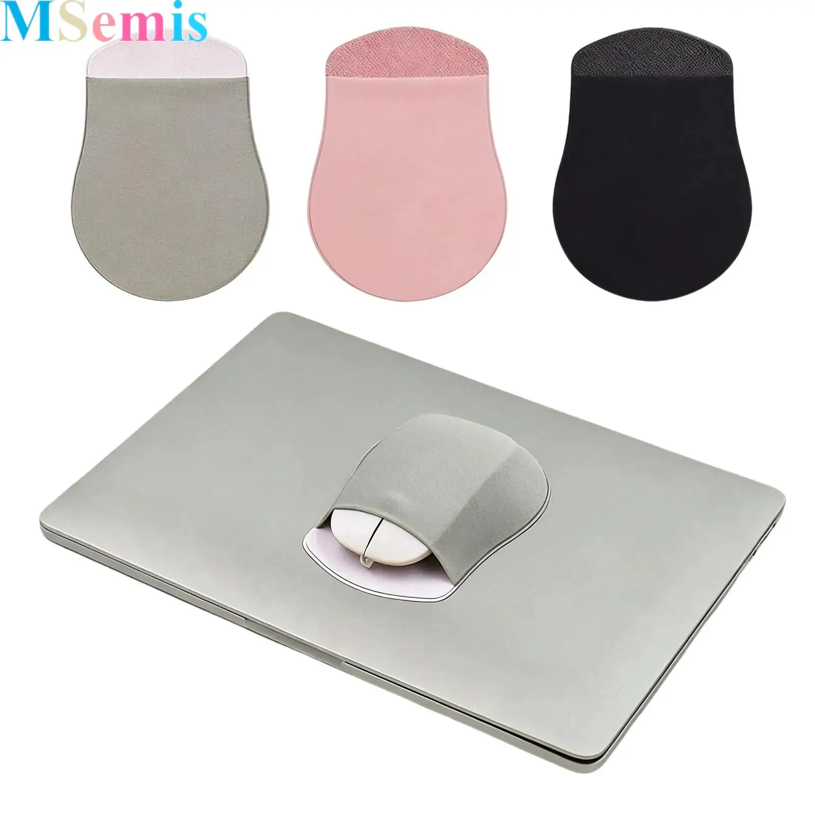 

1Pcs Reusable Self-adhesive Laptop Mouse Pouch Wireless Mouse Storage Bag for Home Office Cafe