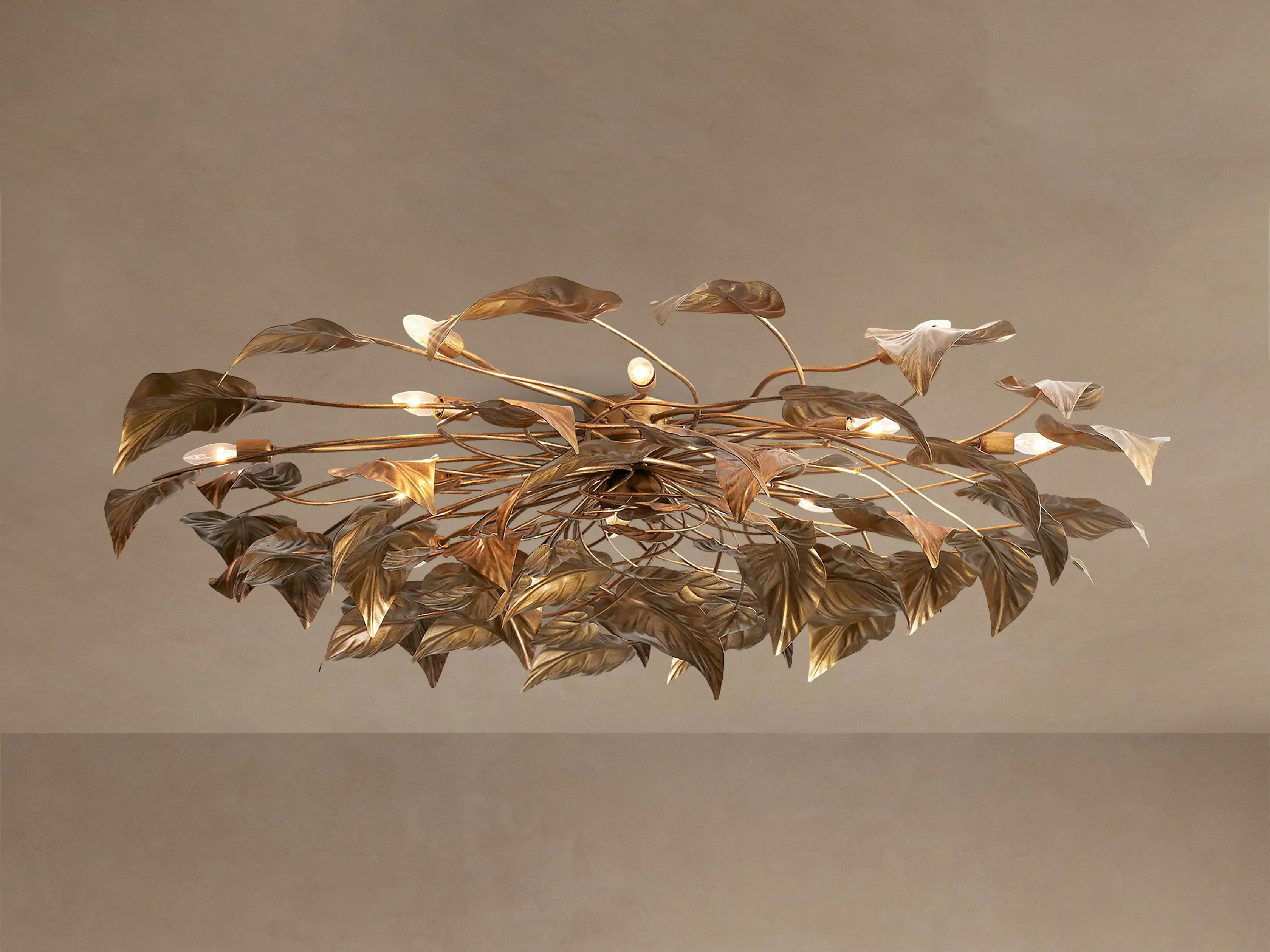 Modern Luxury Leaf Pendant Light Color Model Chandelier for Living Room Dining Room Bedroom and Main Hall