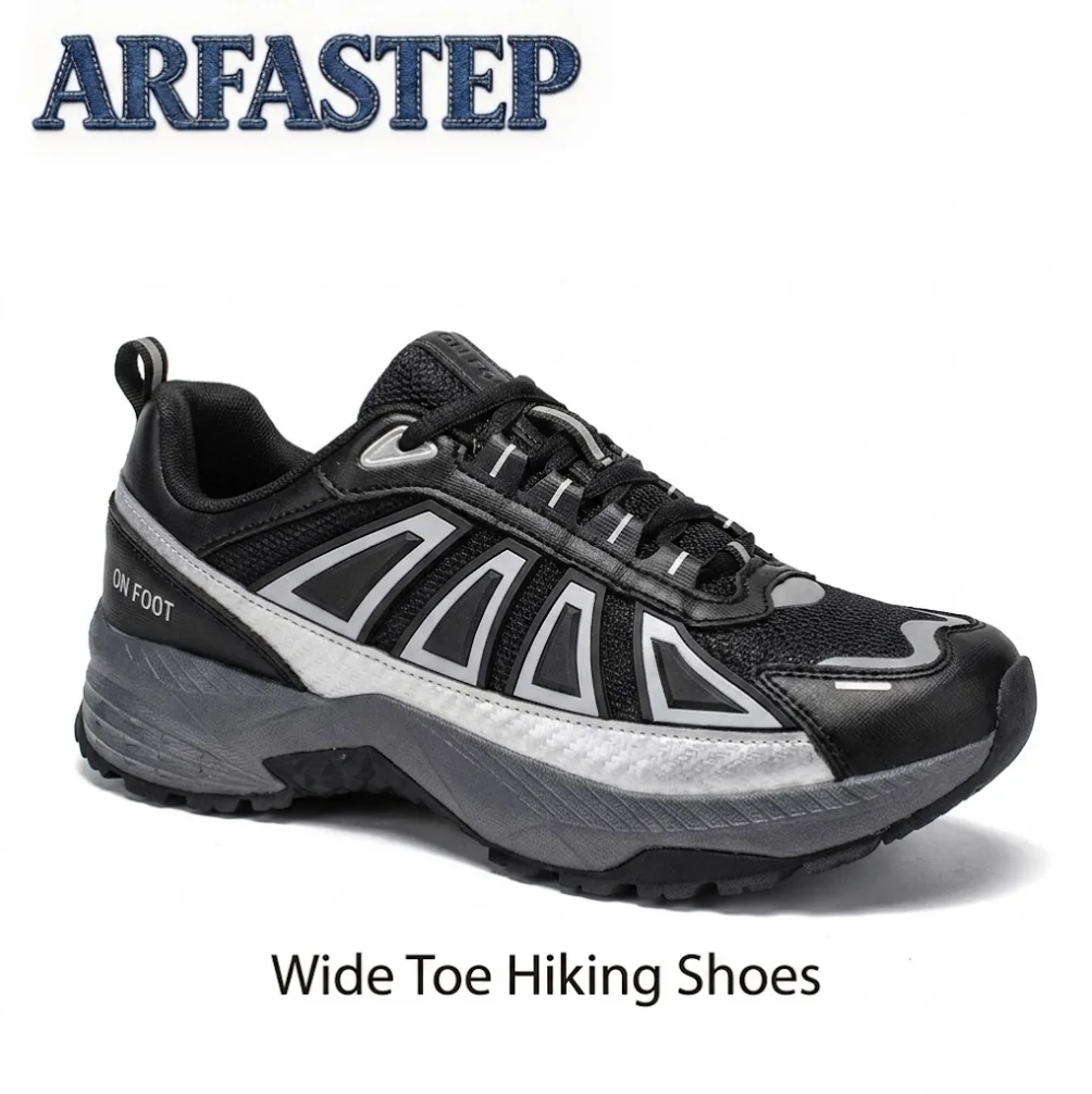 ArfaStep Non-slip Men Hiking Shoes Breathable Outdoor Wear Resistant Splashproof Climbing Men Sneaker Tourism Mountain Shoes