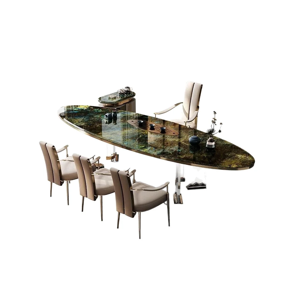 Simple light luxury tea table Natural luxury stone tea table