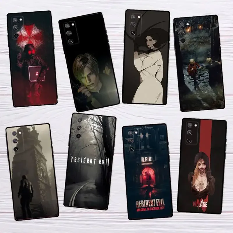 

R-RESIDENT E-EVIL Phone Case for SamsungS23 S22 S21 S20 Ultra Pro S10 S30Plus 20 Ultra Black Cover
