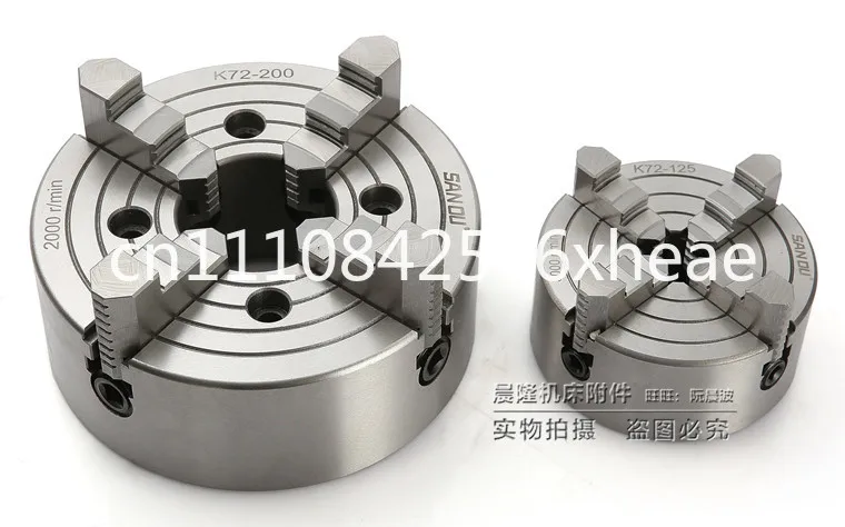 1 pcs Four-jaw single-action chuck K72-80/100/125/160/200/250/320/400/500 four-jaw