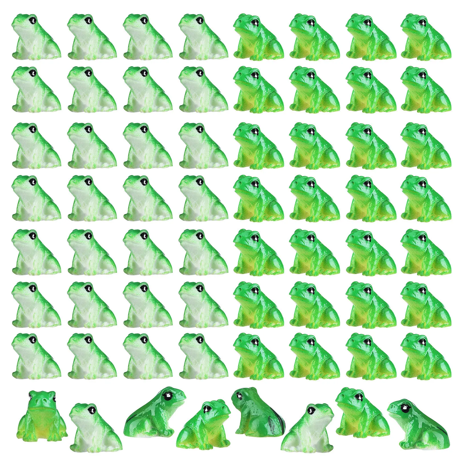 120Pcs Resin Frog Garden Decor Adorable Miniature Tiny Resin Animals Bulk Micro Outdoor Terrarium Accessories Miniature Things