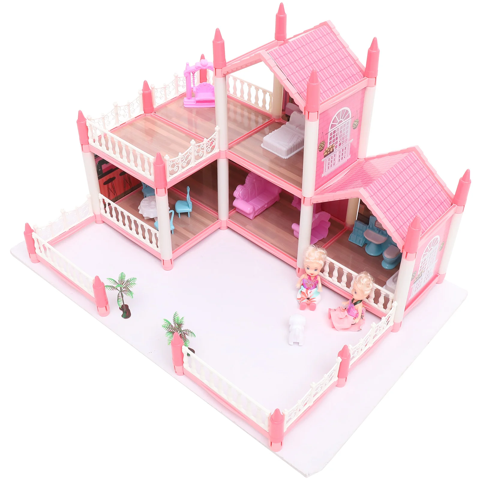 

Children's Play House Little Girl Toys 3-year-old Princess Castle Villa DIY Dollhouse Assembled Plastic Creative Model