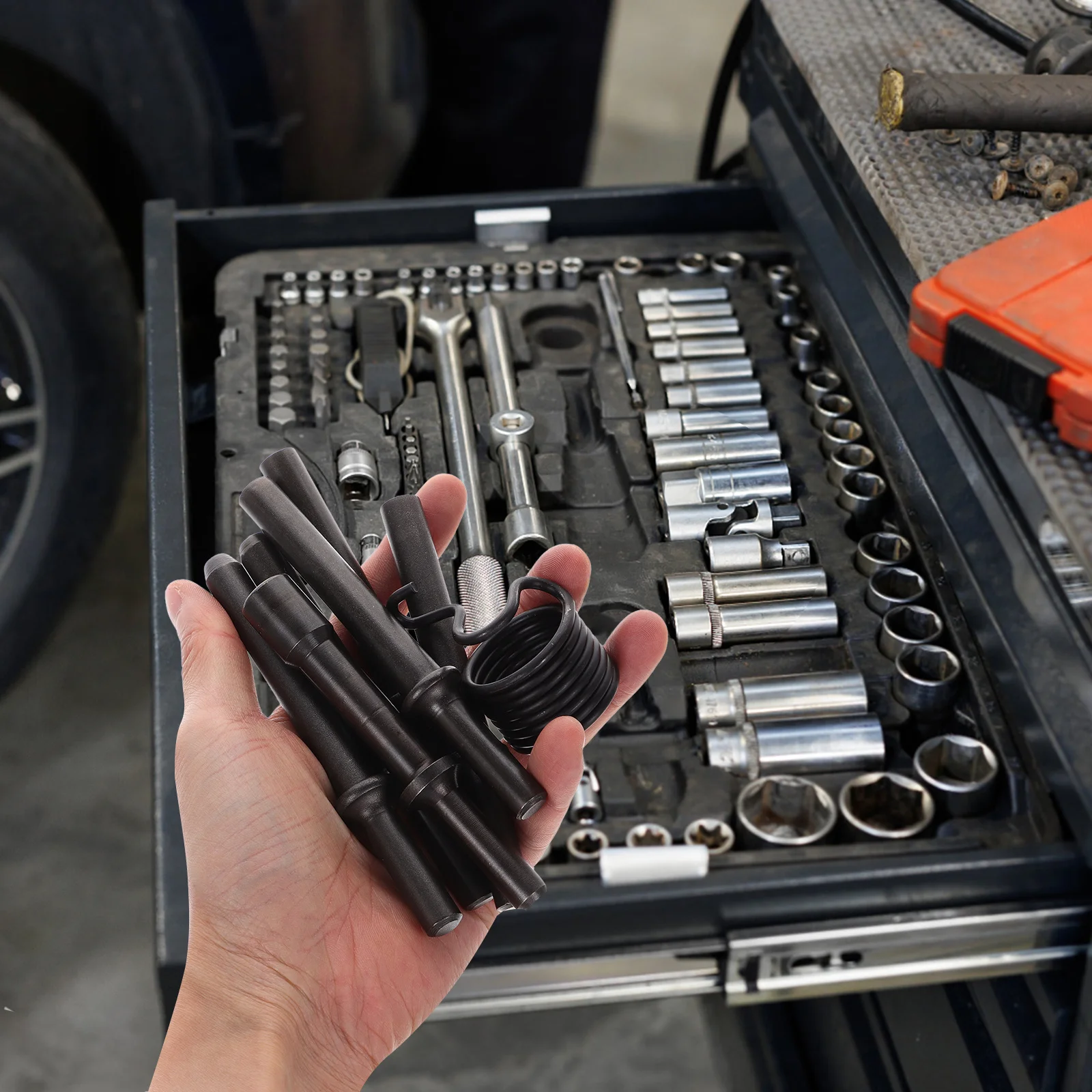 

1 set 1 Set Pneumatic Hammer Kit Chisel Bits Rivet Tool Solid Rivets Air Chisel Hammer Drift Punch Smoothing Bit Air Tool Set