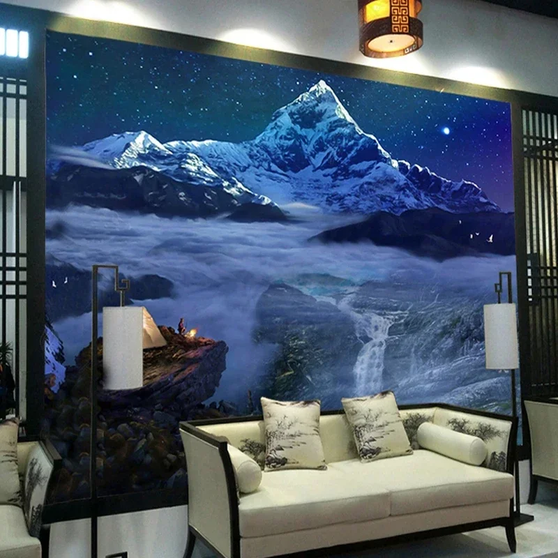 

Custom 3D Mural Wallpaper Starry Sky Artistic Conception Scenery Photo Wall Paper Home Decor Living Room Bedroom Sofa