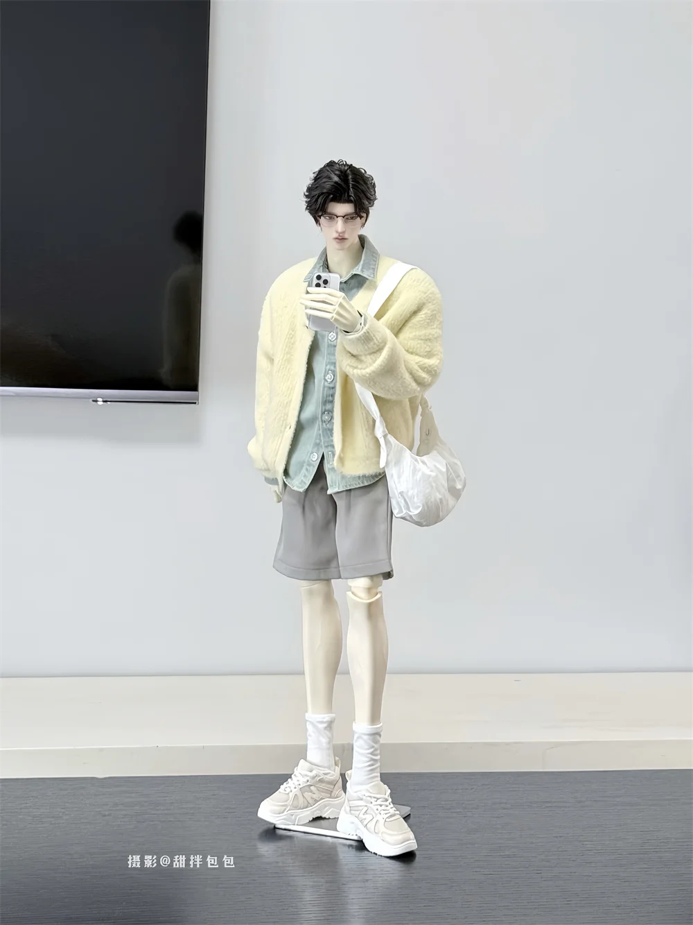BJD Doll Boys Sports Shoes Handsome Casual Network-surface Gray ID75 White Pink Youth Sneakers Toy Shoes Gifts Doll Accessories