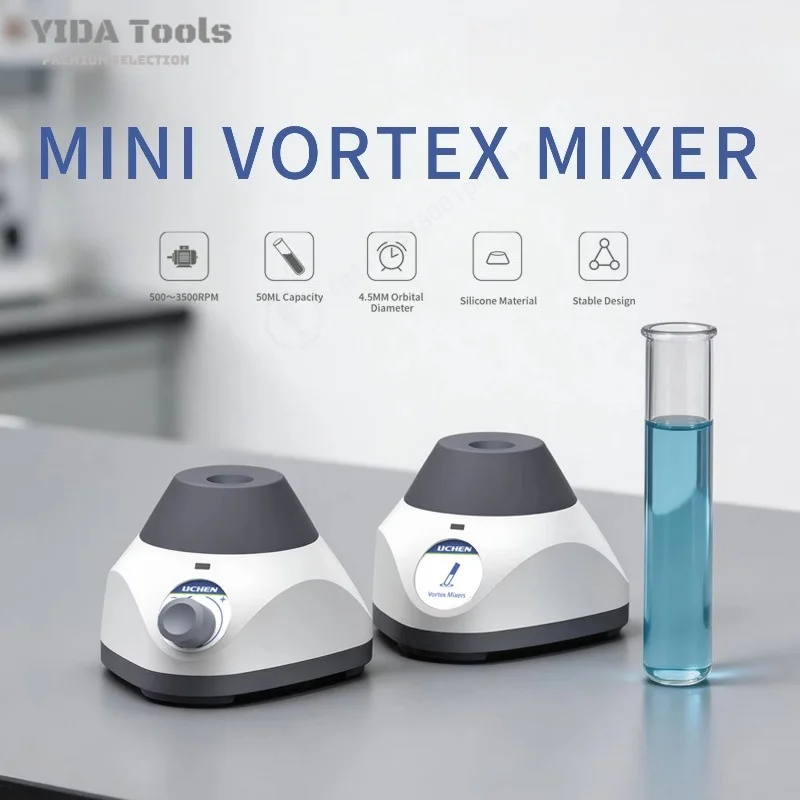 YIDA Mini Vortex Mixer Laboratory Chemical Lab Vortex Shaker Centrifuge Tube Sample Liquid Mixing Machine