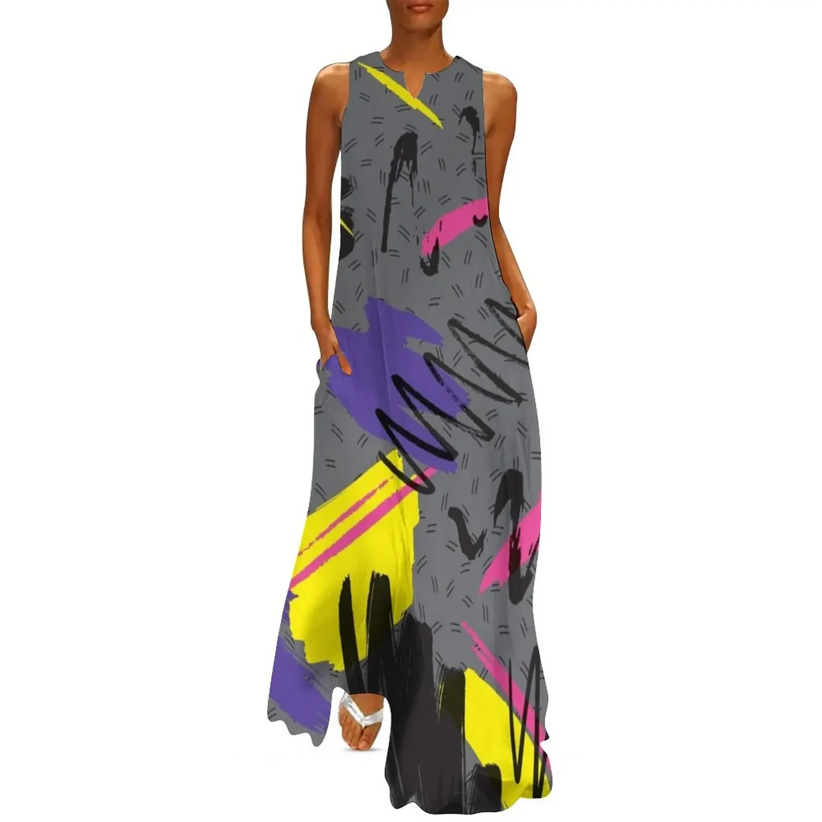 

Trendy 80s Long Dress summer dress daily summer dresses womens 2024 summer clothes prom dress 2024