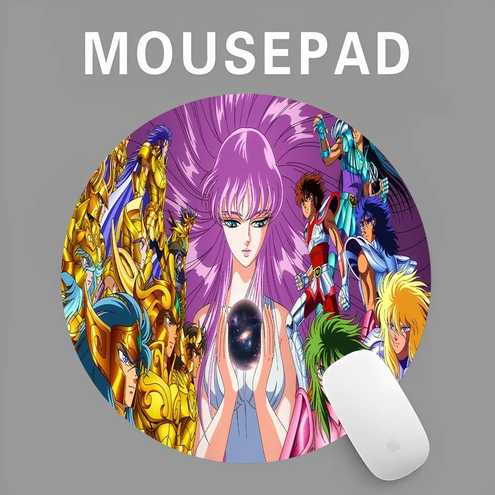 Saint Seiya Mousepad INS Tide Round Keyboard Mat Table Mat Students Cabinet Gamer Desktop Mousepad Cup Mats Deskpad Home Decor