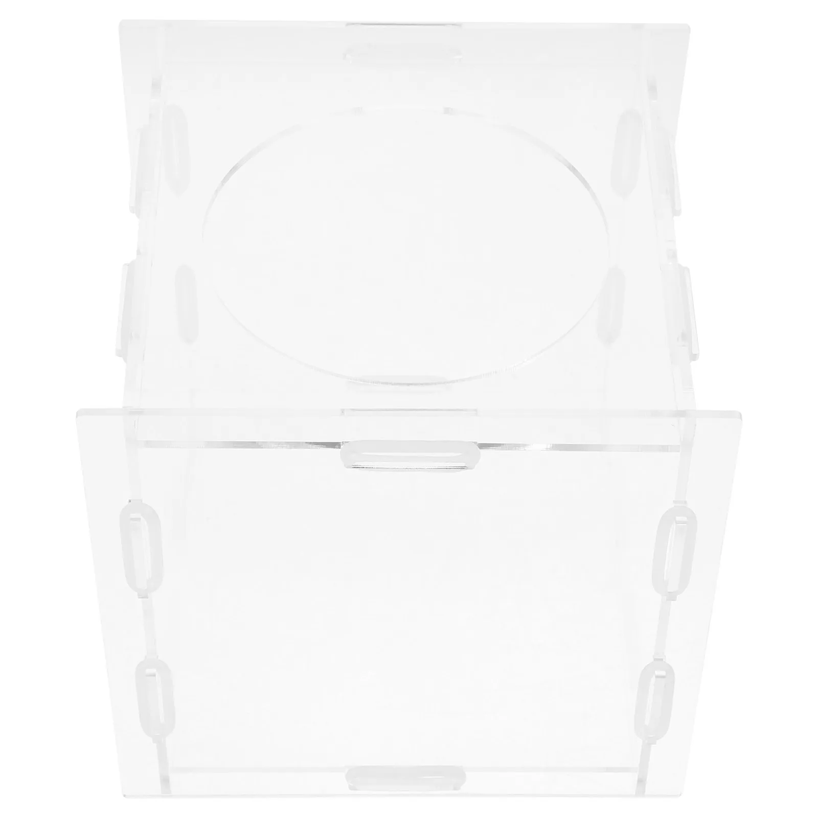 1pc 15CM Transparent Acrylic Raffle Box Lottery Container for Fundraising Tip Jar Ticket Storage Donation Ballot Cubic Box