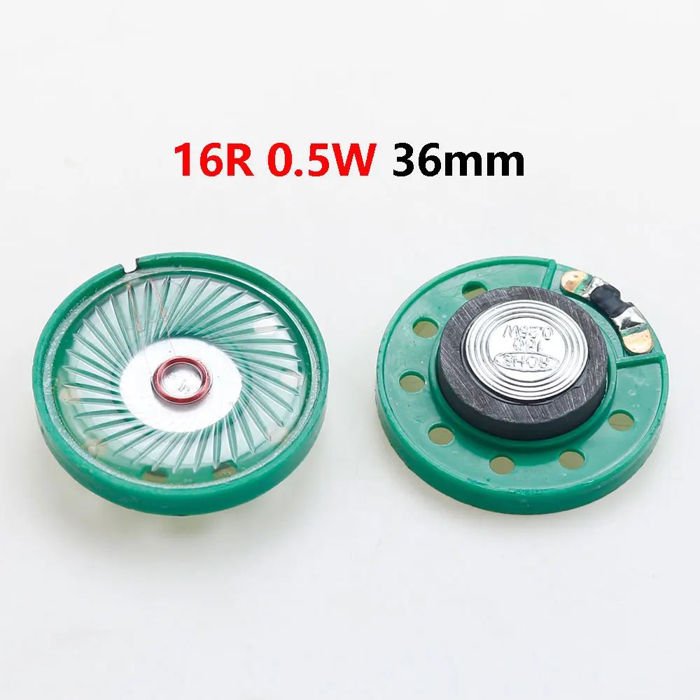 2pcs Green Round 8 16 32ohms 0.25 watt 0.25W 0.5W 8R 16R 32R Doorbell horn Toy-car speaker 20 21 23 27 29mm Loudspeaker replace