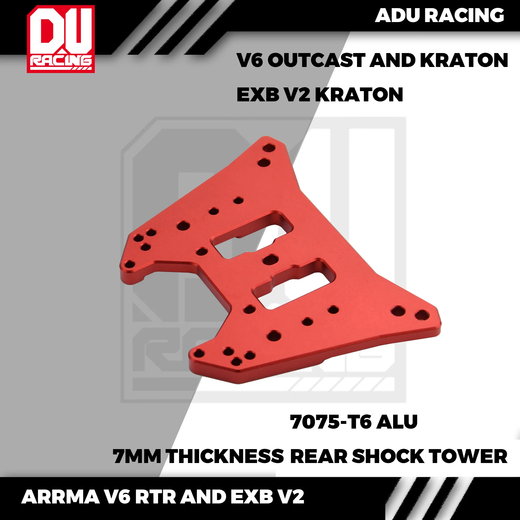 ADU Racing โช๊คหลัง CNC 7075-T6 อลูมิเนียมสําหรับ ARRMA 6s KRATON EXB V2 และ V6 OUTCAST KRATON