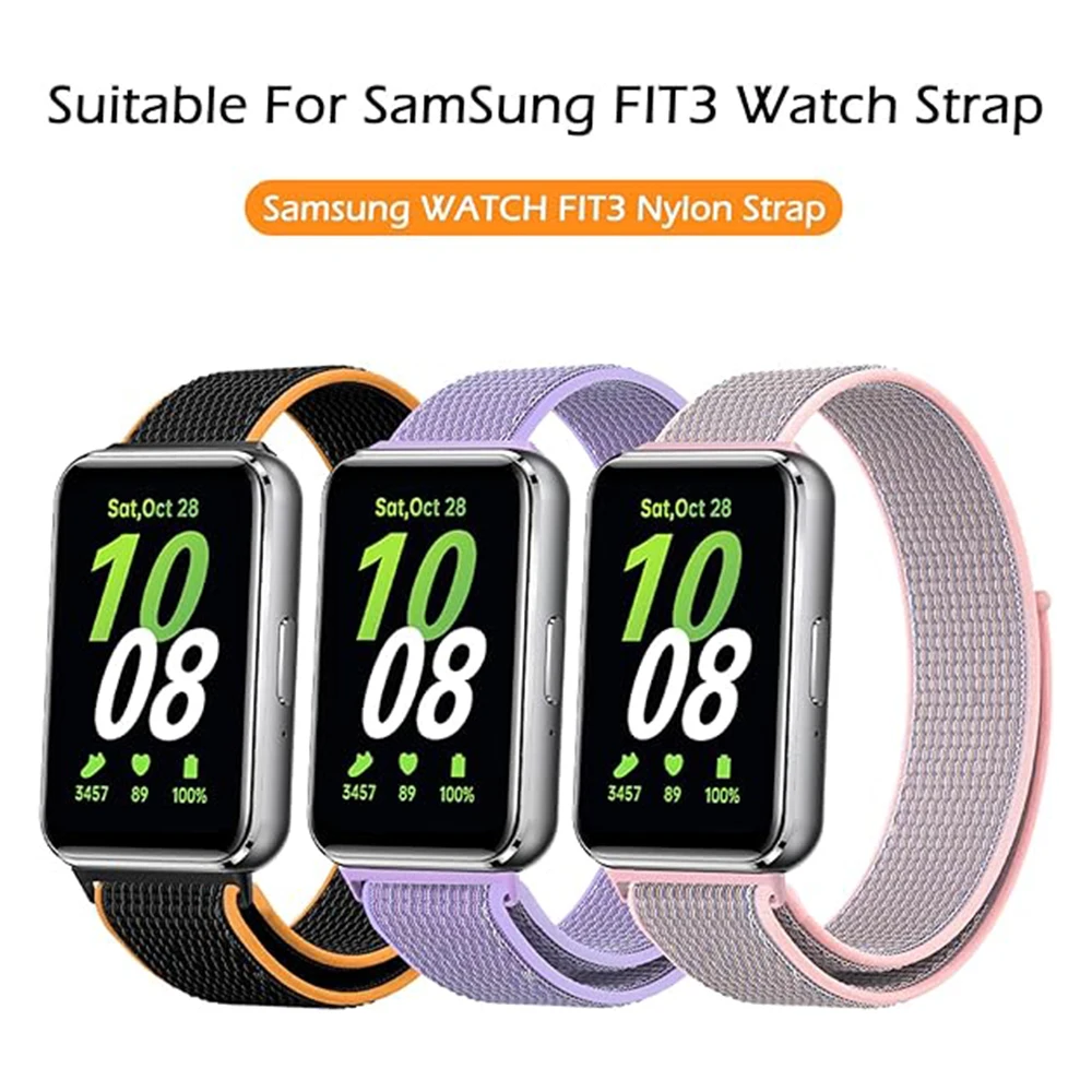حزام نايلون متوافق مع Samsung Galaxy FIT3، أحزمة اللياقة البدنية الرياضية لهاتف Samsung Galaxy FIT 3 للنساء والرجال