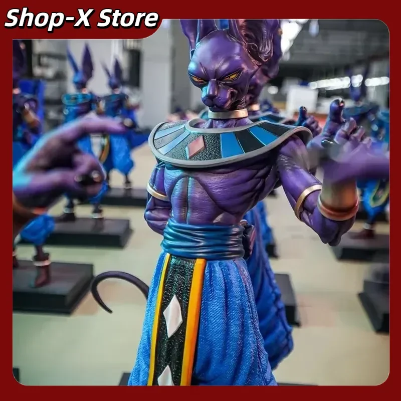 Figura de Dragon Ball Beerus, escala 1/50, 53cm, estatua de coleccionista de Dios de la destrucción, regalo de modelo coleccionable de Anime con Base