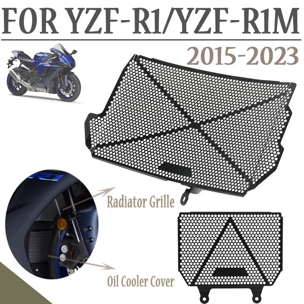 

R1 2023 2022 Motorcycle Radiator Grille Guard Protection Oil Cooler Cover for Yamaha YZF R1 RIM 2023- 2015 2021 2020 2019 2018