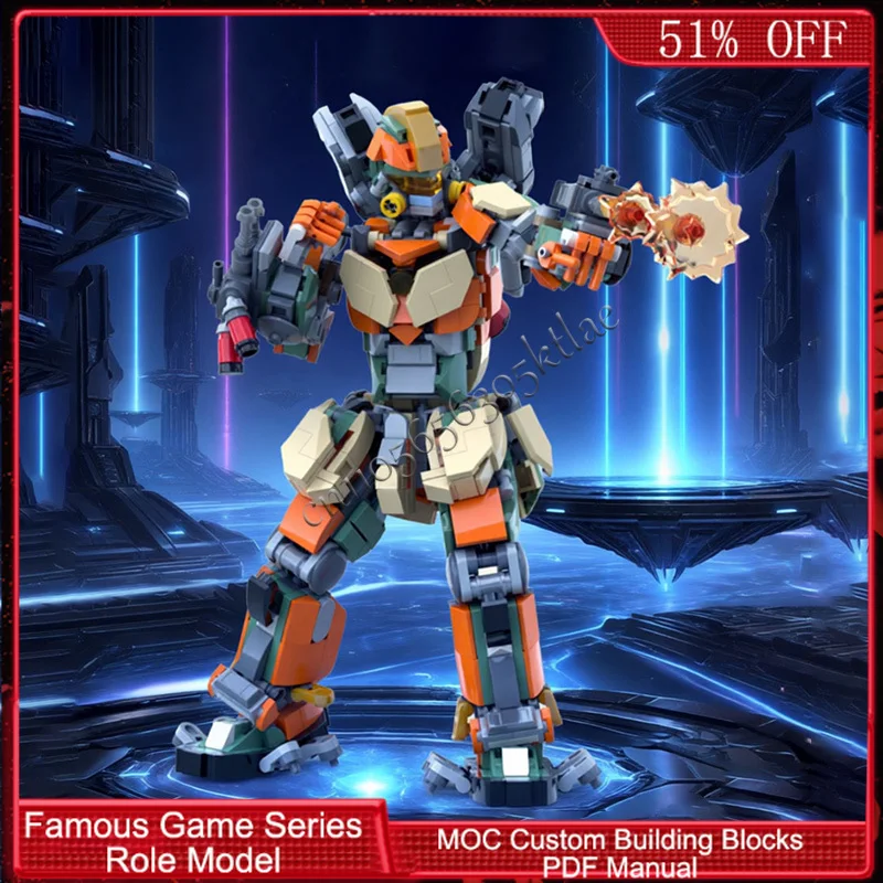 952 PCS Série de Personagens de Jogos Populares Guardião do Fogo MOC Blocos de Montagem Criativos Simples DIY Brinquedo Presente