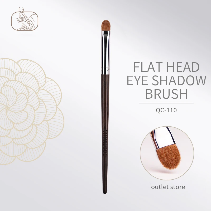 CHICHODO Makeup Brush-Luxury Ebony Handle Natural Hair 41Pcs Brushes Series-032Mink Hair Flat Head Eyeshadow Brush