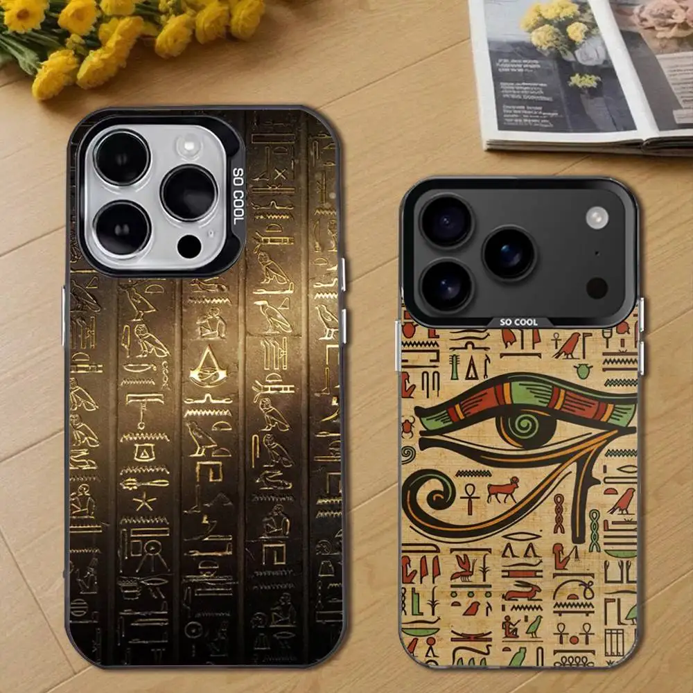 

Ancient Egypt hieroglyph-h Phone Case For iPhone 17,16,15,14,13,12,11,Pro,Max,Plus,E,Air,Mini Black Tpu Cover