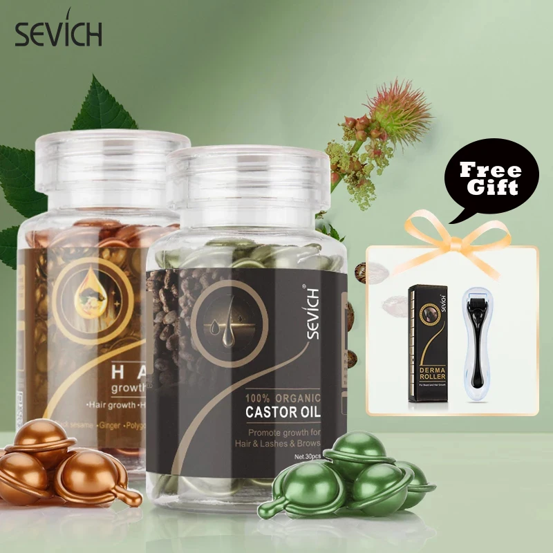 Sevich Vitamin Capsules 30pcs/bottle Keratin Anti-hair Loss Capsules Ginger Hair Growth Product Compound Oil Hair Scalp Care