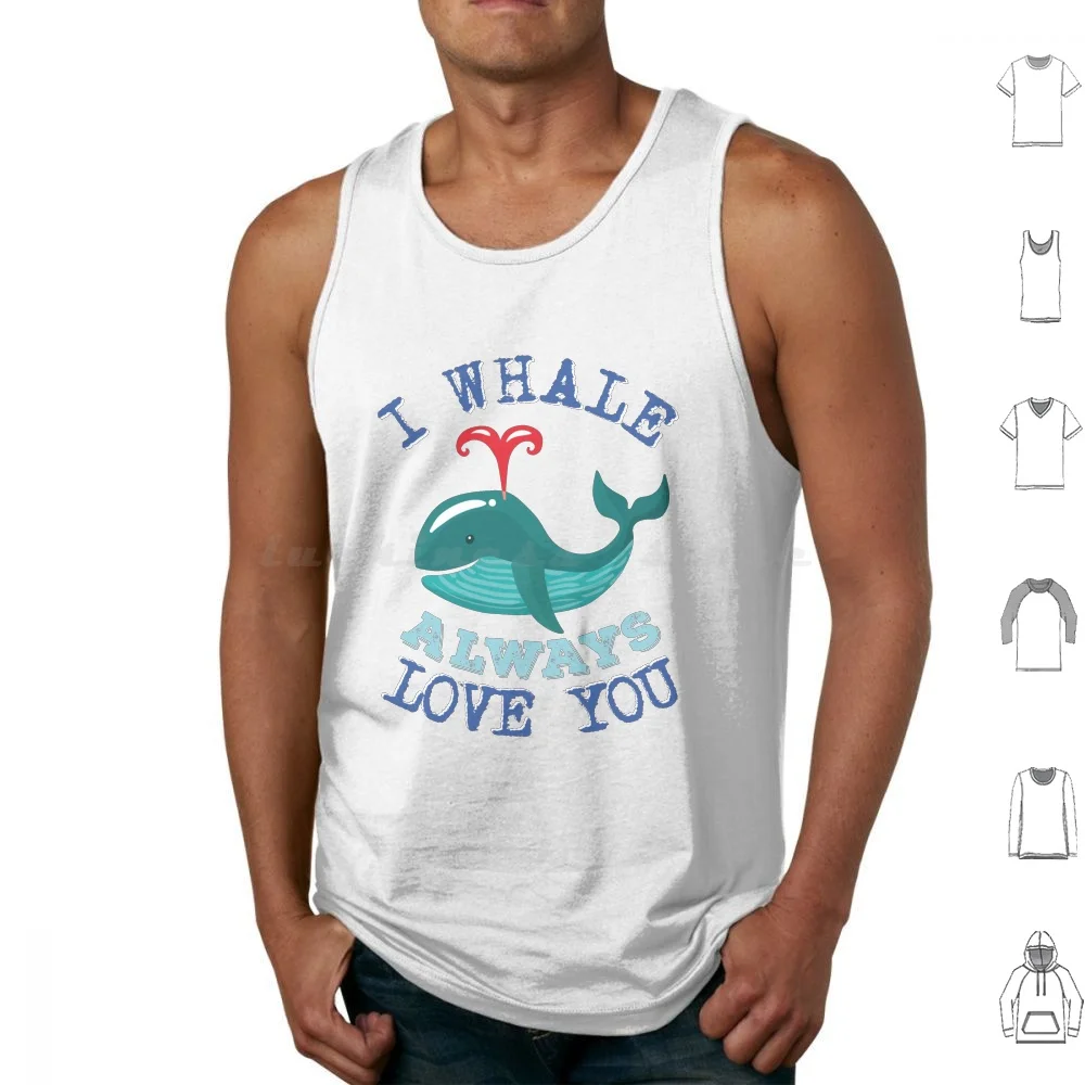 Eu baleia sempre te amo baleia amor camisa regata impressão algodão baleia amor sempre te amo caro coração adorável