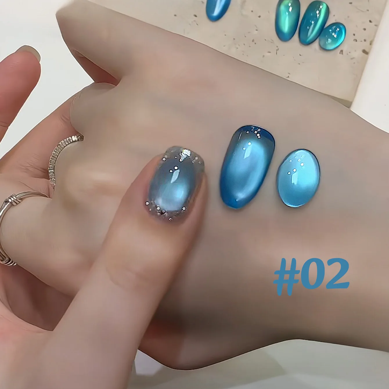 1–8 Stück TC Popular Advanced Vielseitiges Keramik-Glasperlen-Gel Night Star Sea Series Cat Eye Gel-Nagellack Sommer Cool Nail Art