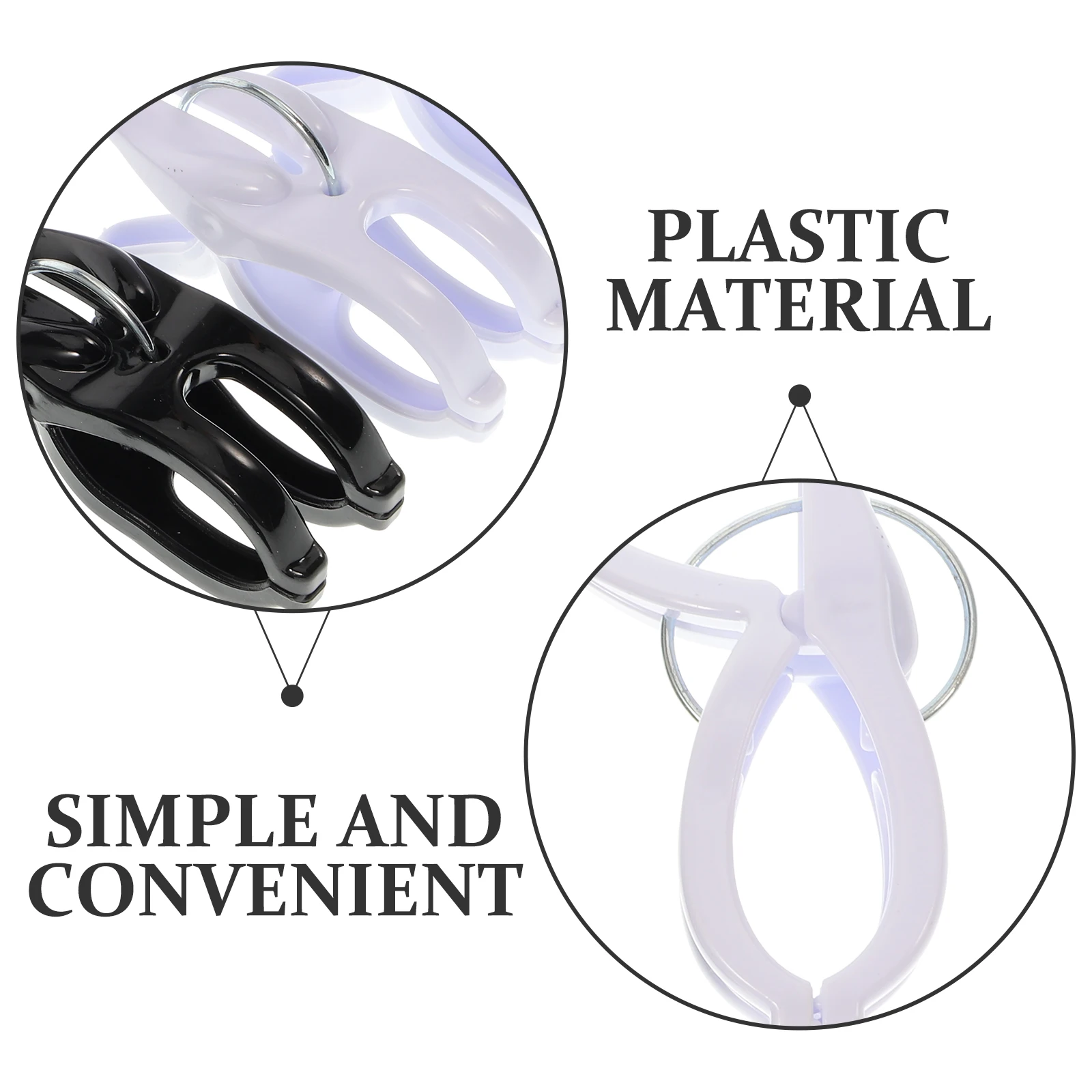 

4pcs Beach Towel Clips Cartoon Cat Clamps Small Chair Non Slip Windproof Plastic Clothespins Black 2 White 2 Lightweight