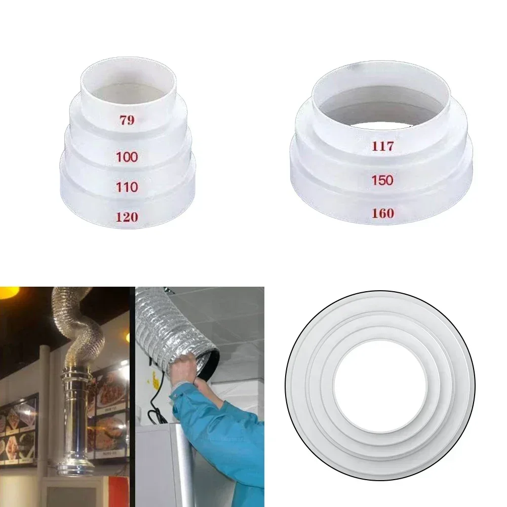 Duct Multi Reducer Extractor Fan Pipe Connector 80/100/110/120/150/160mm Fan Ventilation Duct Pipe Tube Exhaust Duct Connect