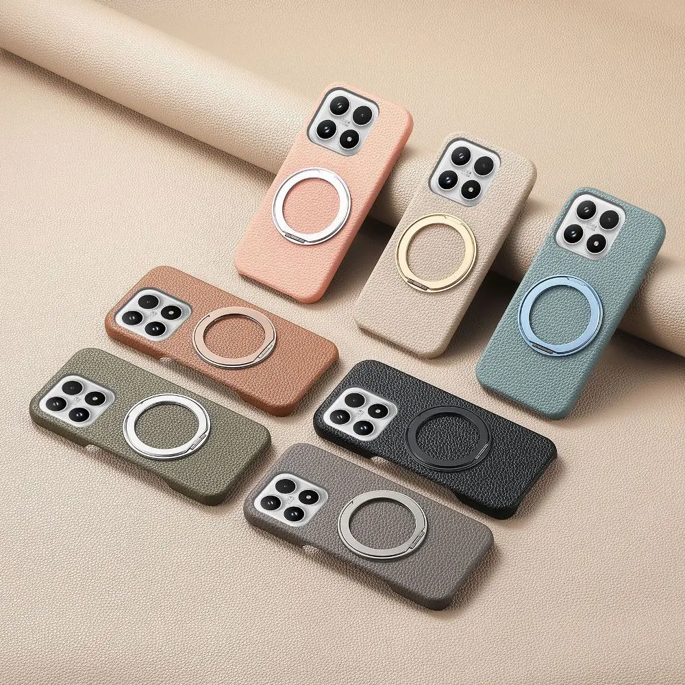 

Fashion Solid Color Phone Case for Xiaomi Redmi Note 14 15 Pro+/Redmi 14C with Back Magnetic 360° Rotating Bracket