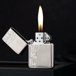 Zorro Business Windproof Kerosene Lighter Pure Copper Creative Grinding Wheel Lighter Men's Gift Smoking Accessories